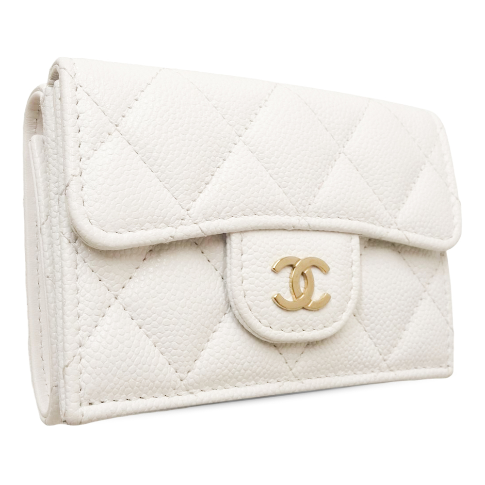 Pre-Loved Chanel CC Quilted Caviar Flap Card Holder Wallet - Picture 7 of 10